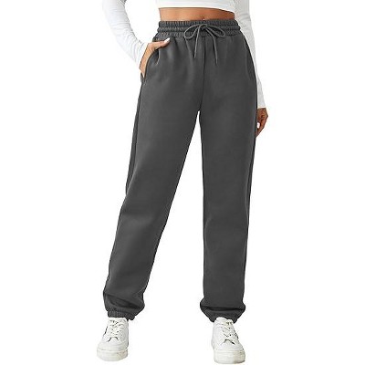 Women's Fleece Lined Thick Warm Sweatpants with Pockets
