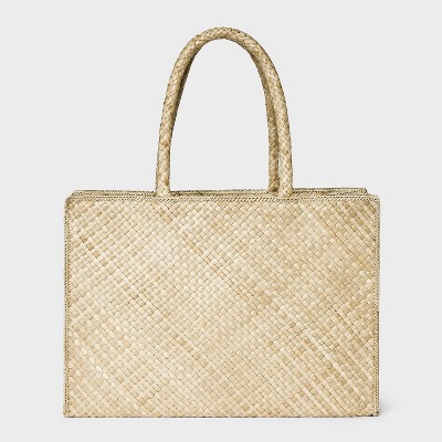 Straw Weave XL Tote Bag
